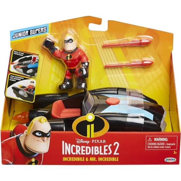 Disney Pixar Incredibles 2 Mr. Incredible Car Vehicle & Figure NEW - Picture 1 of 8